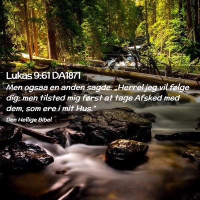 Picture 02 - Lukas 9:61 DA1871 - Men ogsaa en anden sagde: „Herre! jeg vil - Bible Verse Picture