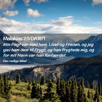 Picture 02 - Malakias 2:5 DA1871 - Min Pagt var med ham, Livet og Freden, og jeg gav - Bible Verse Picture