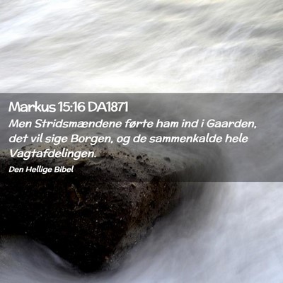 Picture 02 - Markus 15:16 DA1871 - Men Stridsmændene førte ham ind i Gaarden, det - Bible Verse Picture