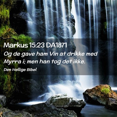Picture 02 - Markus 15:23 DA1871 - Og de gave ham Vin at drikke med Myrra i; men han - Bible Verse Picture
