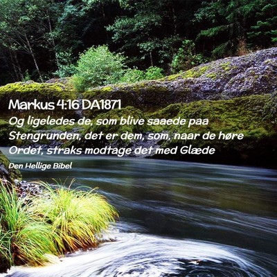 Picture 02 - Markus 4:16 DA1871 - Og ligeledes de, som blive saaede paa - Bible Verse Picture