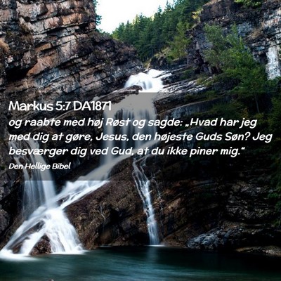 Picture 02 - Markus 5:7 DA1871 - og raabte med høj Røst og sagde: „Hvad har - Bible Verse Picture