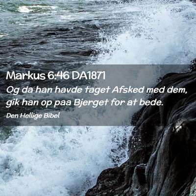 Picture 02 - Markus 6:46 DA1871 - Og da han havde taget Afsked med dem, gik han op - Bible Verse Picture