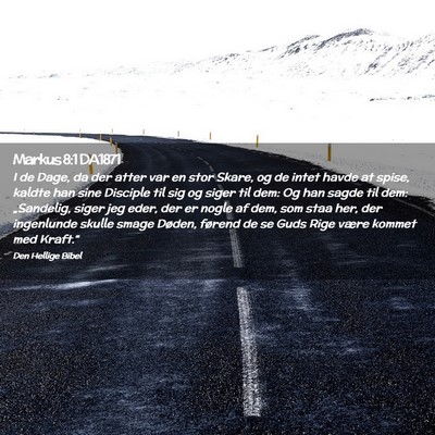 Picture 02 - Markus 8:1 DA1871 - I de Dage, da der atter var en stor Skare, og de - Bible Verse Picture
