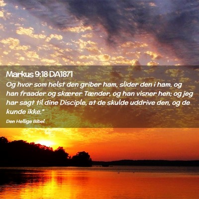 Picture 02 - Markus 9:18 DA1871 - Og hvor som helst den griber ham, slider den i - Bible Verse Picture