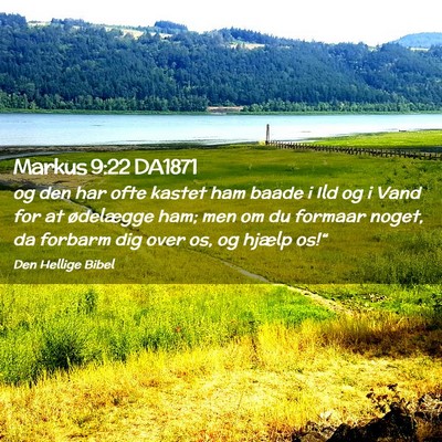 Picture 02 - Markus 9:22 DA1871 - og den har ofte kastet ham baade i Ild og i Vand - Bible Verse Picture