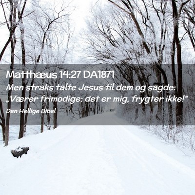 Picture 02 - Matthæus 14:27 DA1871 - Men straks talte Jesus til dem og sagde: - Bible Verse Picture
