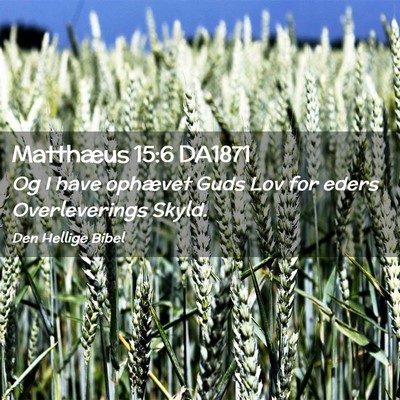 Picture 02 - Matthæus 15:6 DA1871 - Og I have ophævet Guds Lov for eders - Bible Verse Picture