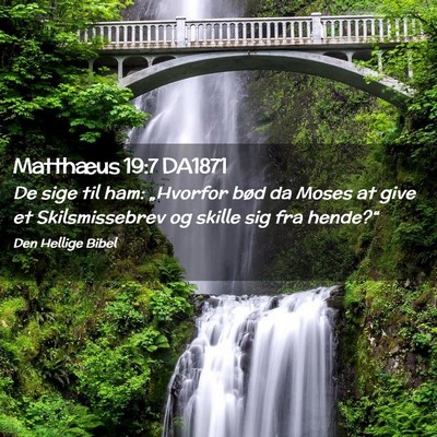 Picture 02 - Matthæus 19:7 DA1871 - De sige til ham: „Hvorfor bød da Moses at give - Bible Verse Picture