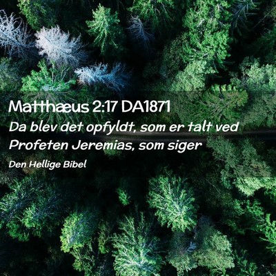 Picture 02 - Matthæus 2:17 DA1871 - Da blev det opfyldt, som er talt ved Profeten - Bible Verse Picture