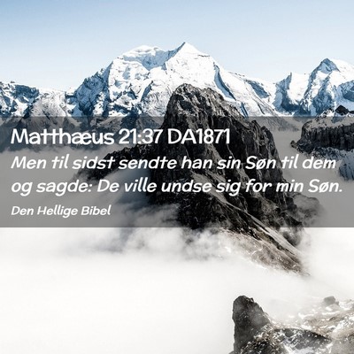 Picture 02 - Matthæus 21:37 DA1871 - Men til sidst sendte han sin Søn til dem og - Bible Verse Picture