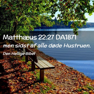 Picture 02 - Matthæus 22:27 DA1871 - men sidst af alle døde - Bible Verse Picture