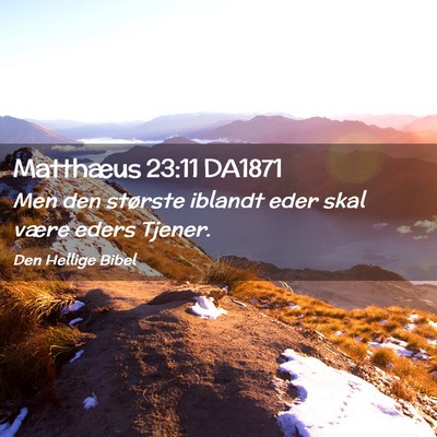 Picture 02 - Matthæus 23:11 DA1871 - Men den største iblandt eder skal være eders - Bible Verse Picture