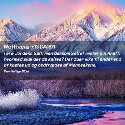 Picture 02 - Matthæus 5:13 DA1871 - I ere Jordens Salt; men dersom Saltet mister sin - Bible Verse Picture