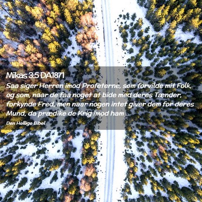 Picture 02 - Mikas 3:5 DA1871 - Saa siger Herren imod Profeterne, som forvilde - Bible Verse Picture