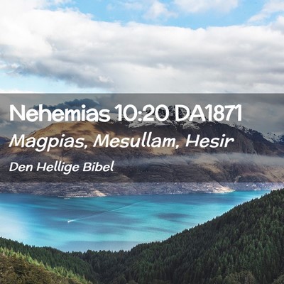 Picture 02 - Nehemias 10:20 DA1871 - Magpias, Mesullam, - Bible Verse Picture