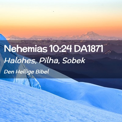 Picture 02 - Nehemias 10:24 DA1871 - Halohes, Pilha, - Bible Verse Picture