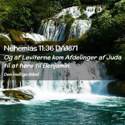 Picture 02 - Nehemias 11:36 DA1871 - Og af Leviterne kom Afdelinger af Juda til at - Bible Verse Picture