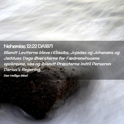 Picture 02 - Nehemias 12:22 DA1871 - Blandt Leviterne bleve i Eliasibs, Jojadas og - Bible Verse Picture