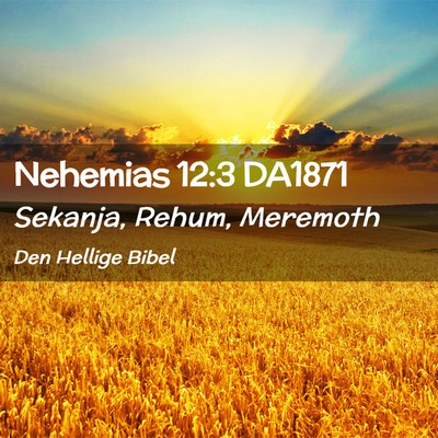 Picture 02 - Nehemias 12:3 DA1871 - Sekanja, Rehum, - Bible Verse Picture