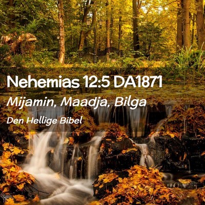 Picture 02 - Nehemias 12:5 DA1871 - Mijamin, Maadja, - Bible Verse Picture
