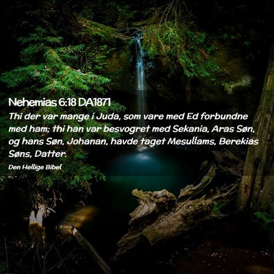 Picture 02 - Nehemias 6:18 DA1871 - Thi der var mange i Juda, som vare med Ed - Bible Verse Picture