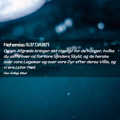 Picture 02 - Nehemias 9:37 DA1871 - Og sin Afgrøde bringer det rigeligt for de - Bible Verse Picture