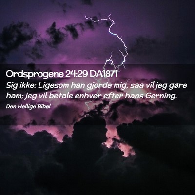 Picture 02 - Ordsprogene 24:29 DA1871 - Sig ikke: Ligesom han gjorde mig, saa vil jeg - Bible Verse Picture