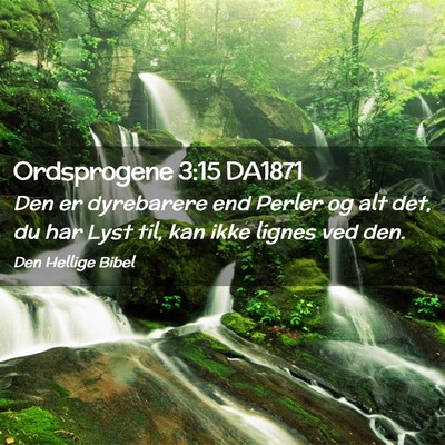 Picture 02 - Ordsprogene 3:15 DA1871 - Den er dyrebarere end Perler og alt det, du har - Bible Verse Picture