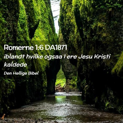 Picture 02 - Romerne 1:6 DA1871 - iblandt hvilke ogsaa I ere Jesu Kristi - Bible Verse Picture