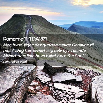 Picture 02 - Romerne 11:4 DA1871 - Men hvad siger det guddommelige Gensvar til ham? - Bible Verse Picture