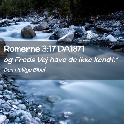 Picture 02 - Romerne 3:17 DA1871 - og Freds Vej have de ikke - Bible Verse Picture