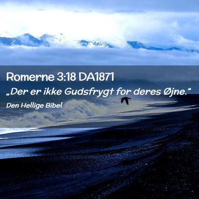 Picture 02 - Romerne 3:18 DA1871 - „Der er ikke Gudsfrygt for deres - Bible Verse Picture