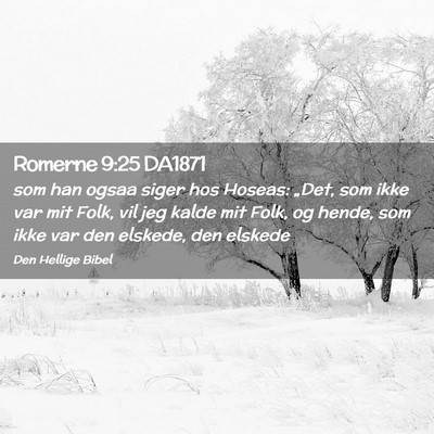 Picture 02 - Romerne 9:25 DA1871 - som han ogsaa siger hos Hoseas: „Det, som ikke - Bible Verse Picture