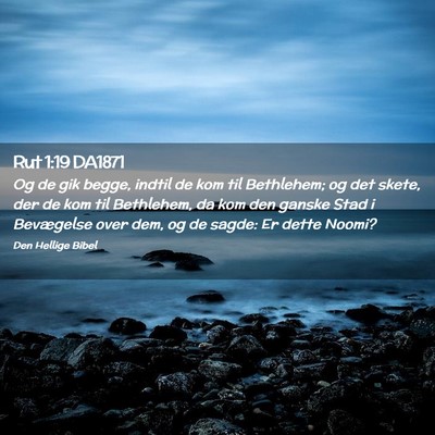 Picture 02 - Rut 1:19 DA1871 - Og de gik begge, indtil de kom til Bethlehem; og - Bible Verse Picture
