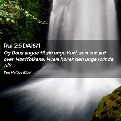 Picture 02 - Rut 2:5 DA1871 - Og Boas sagde til sin unge Karl, som var sat over - Bible Verse Picture