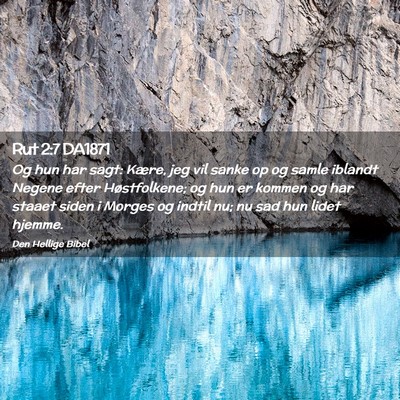 Picture 02 - Rut 2:7 DA1871 - Og hun har sagt: Kære, jeg vil sanke op og samle - Bible Verse Picture