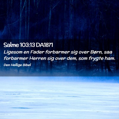 Picture 02 - Salme 103:13 DA1871 - Ligesom en Fader forbarmer sig over Børn, saa - Bible Verse Picture