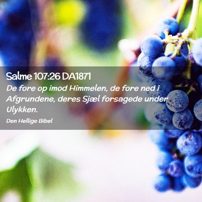 Picture 02 - Salme 107:26 DA1871 - De fore op imod Himmelen, de fore ned i - Bible Verse Picture