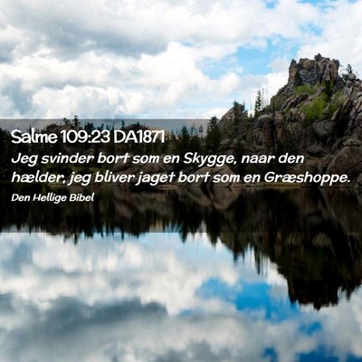 Picture 02 - Salme 109:23 DA1871 - Jeg svinder bort som en Skygge, naar den hælder, - Bible Verse Picture