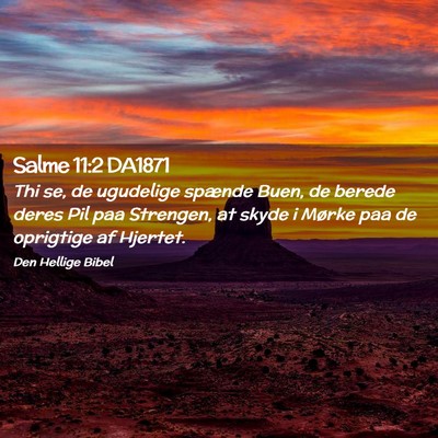 Picture 02 - Salme 11:2 DA1871 - Thi se, de ugudelige spænde Buen, de berede - Bible Verse Picture