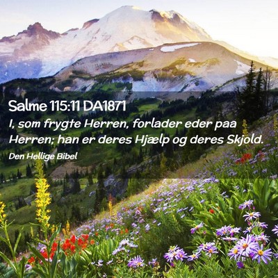 Picture 02 - Salme 115:11 DA1871 - I, som frygte Herren, forlader eder paa Herren; - Bible Verse Picture