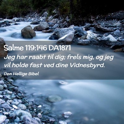 Picture 02 - Salme 119:146 DA1871 - Jeg har raabt til dig; frels mig, og jeg vil - Bible Verse Picture