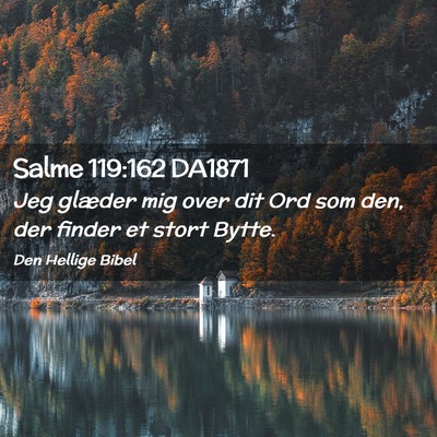 Picture 02 - Salme 119:162 DA1871 - Jeg glæder mig over dit Ord som den, der finder - Bible Verse Picture