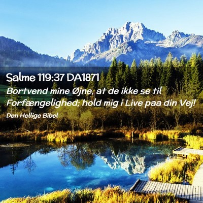 Picture 02 - Salme 119:37 DA1871 - Bortvend mine Øjne, at de ikke se til - Bible Verse Picture