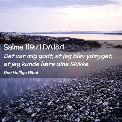 Picture 02 - Salme 119:71 DA1871 - Det var mig godt, at jeg blev ydmyget, at jeg - Bible Verse Picture