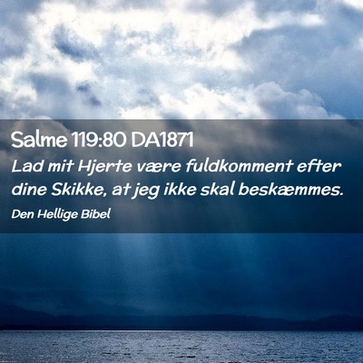 Picture 02 - Salme 119:80 DA1871 - Lad mit Hjerte være fuldkomment efter dine - Bible Verse Picture