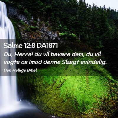 Picture 02 - Salme 12:8 DA1871 - Du, Herre! du vil bevare dem; du vil vogte os - Bible Verse Picture