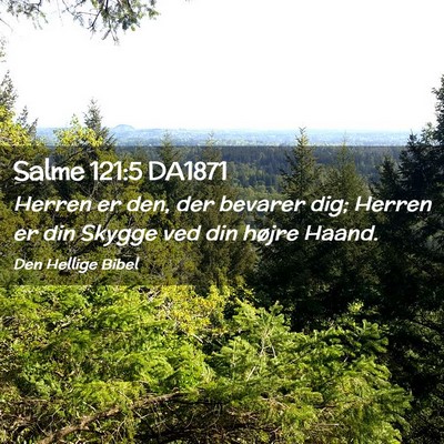 Picture 02 - Salme 121:5 DA1871 - Herren er den, der bevarer dig; Herren er din - Bible Verse Picture