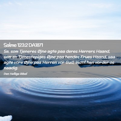 Picture 02 - Salme 123:2 DA1871 - Se, som Tjeneres Øjne agte paa deres Herrers - Bible Verse Picture